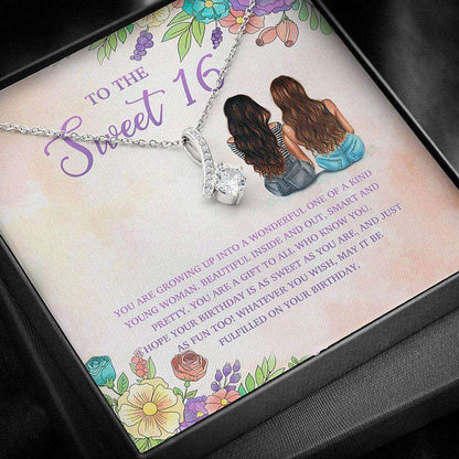 Daughter Necklace, Mother/ Daughter Necklace From Dad, Sweet 16 Wish Fulfill Grown Up Dughter's Day Rakva