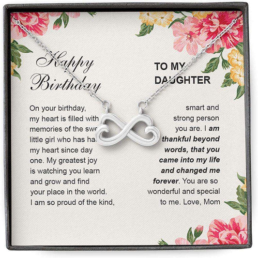 Daughter Necklace, Mother Daughter Necklace, Happy Bday Kind Smart Strong Forever Special Love Dughter's Day Rakva