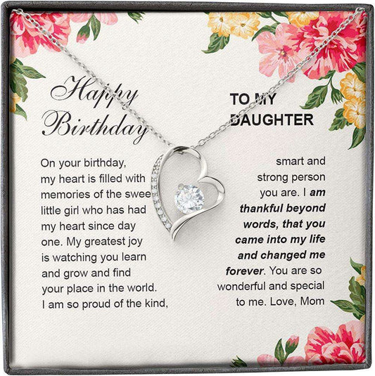 Daughter Necklace, Mother Daughter Necklace, Happy Bday Kind Smart Strong Forever Special Love Dughter's Day Rakva