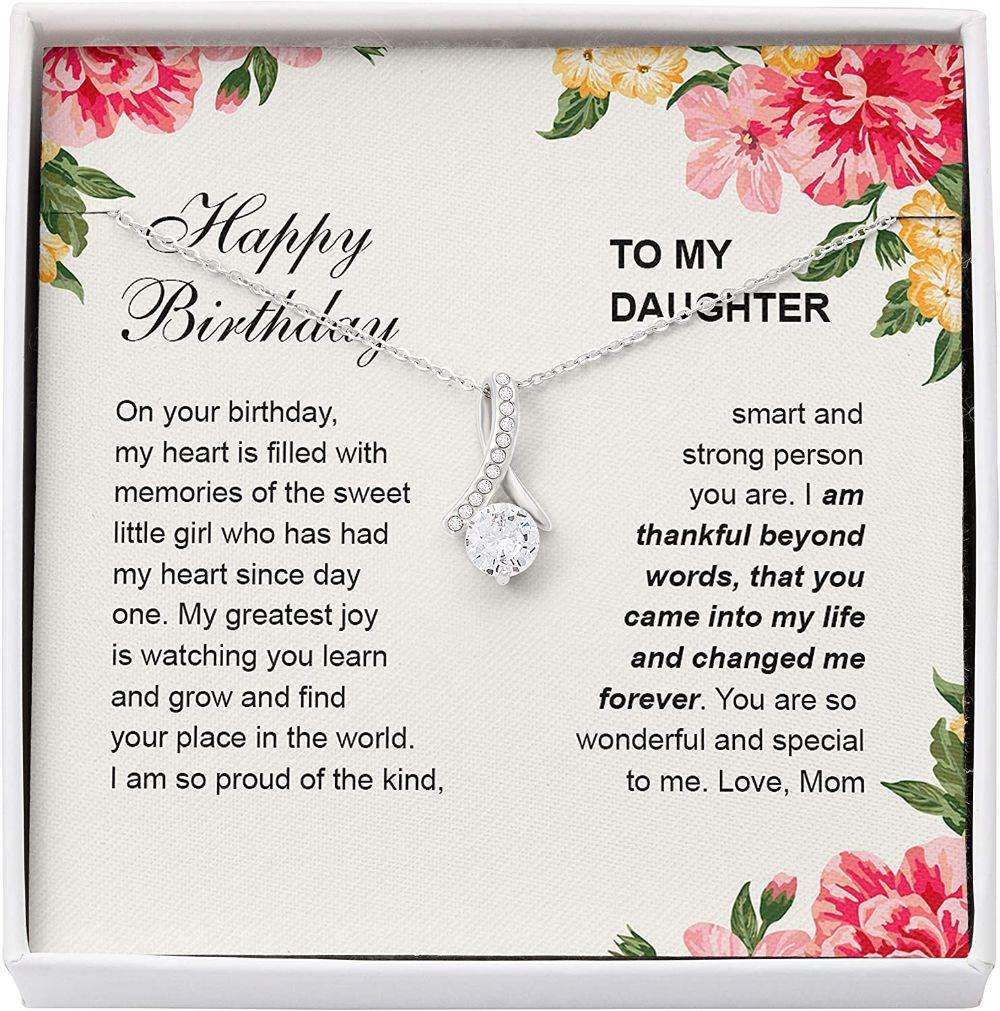 Daughter Necklace, Mother Daughter Necklace, Happy Bday Kind Smart Strong Forever Special Love Dughter's Day Rakva