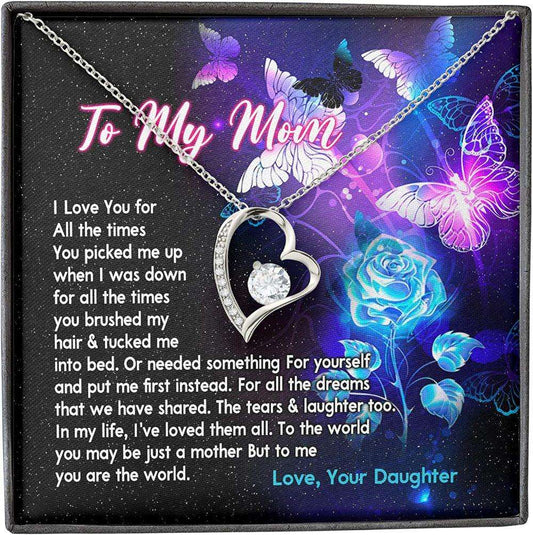Daughter Necklace, Mother Daughter Necklace, Presents For Mom Gifts, World Butterfly Rose Gifts For Daughter Rakva