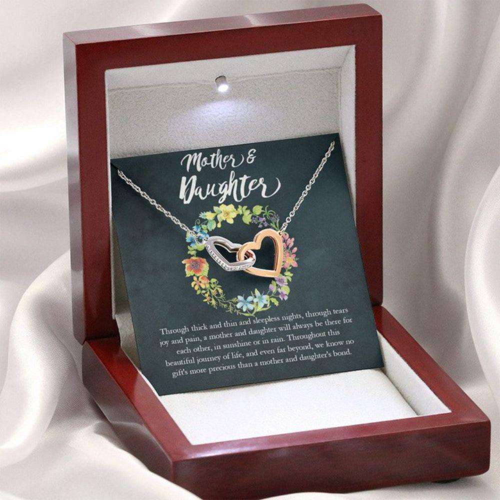 Daughter Necklace, Mother & Daughter “ No Gift’S More Precious Than Our Bond Dughter's Day Rakva