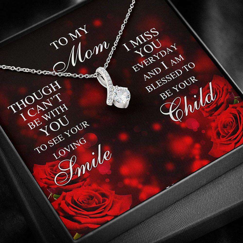 Daughter Necklace, Mother Daughter / Son Necklace, Presents For Mom Gifts, Miss Bless Rose Necklace Gifts For Daughter Rakva