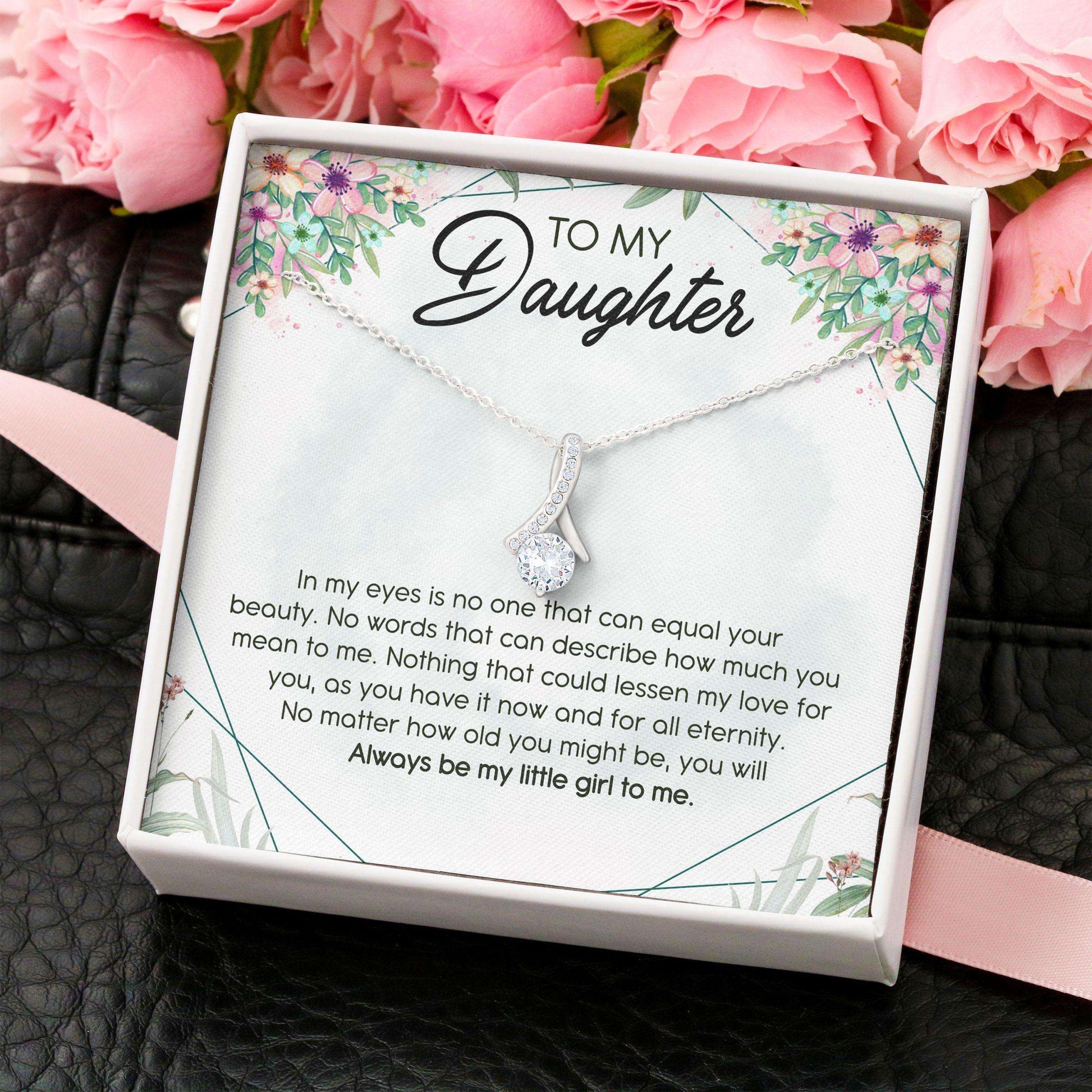 Daughter Necklace, Mother To Daughter Gift “ To My Daughter With Box Message Card, Alluring Beauty Necklace Dughter's Day Rakva