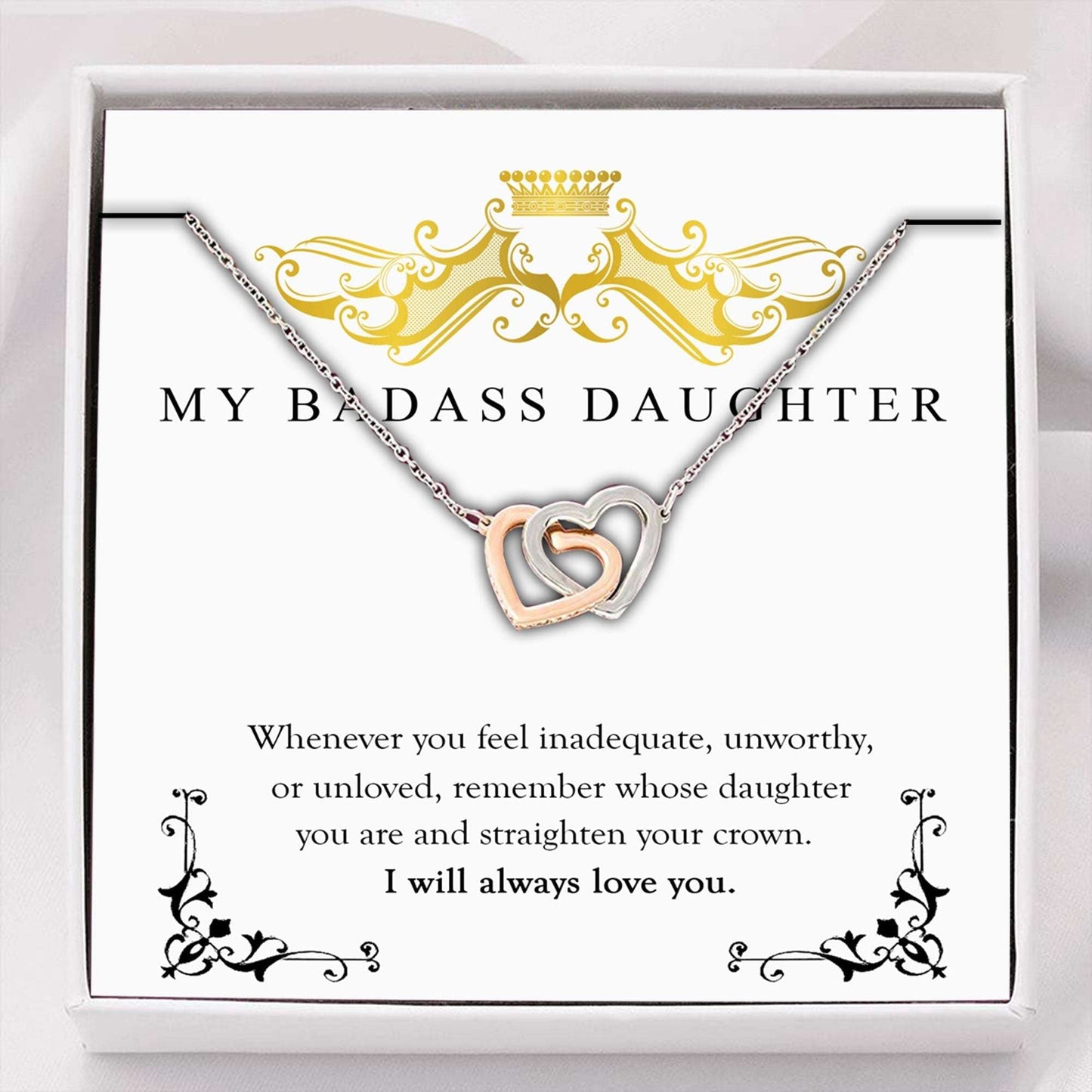 Daughter Necklace, My Badass Daughter Necklace, Gift For Daughter From Mom Dughter's Day Rakva