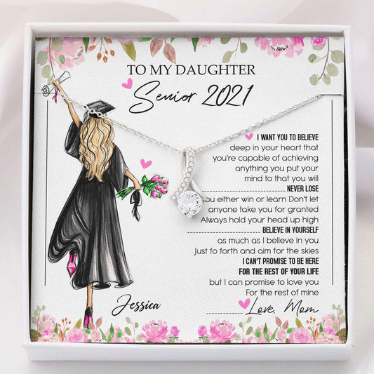 Daughter Necklace, My Daughter Senior 2024 Necklace “ Graduation Necklace Gift For Daughter For Her Dughter's Day Rakva