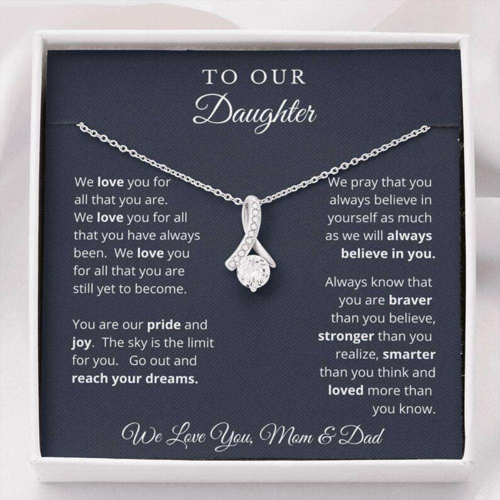 Daughter Necklace, Neckalce Gift For Daughter From Mom And Dad, To Our Daughter Necklace Dughter's Day Rakva