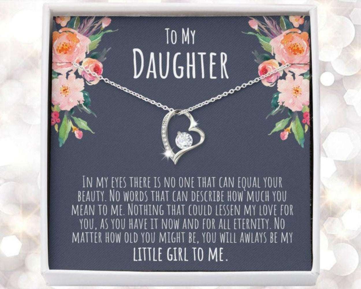 Daughter Necklace, Necklace Gift For Daughter From Dad, Daughter Father Necklace, To My Daughter Dughter's Day Rakva