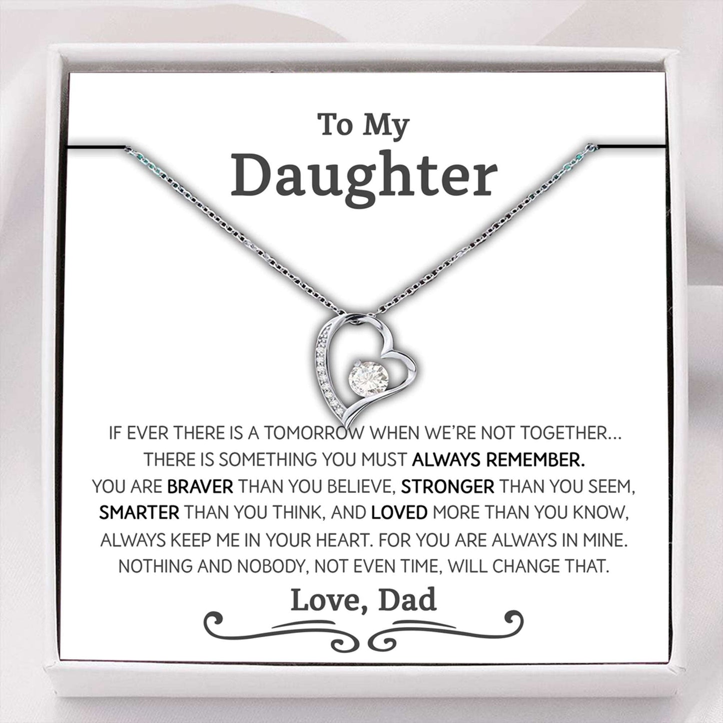 Daughter Necklace, Necklace Gift For Daughter From Dad, Daughter Father Necklace, To My Daughter Dughter's Day Rakva