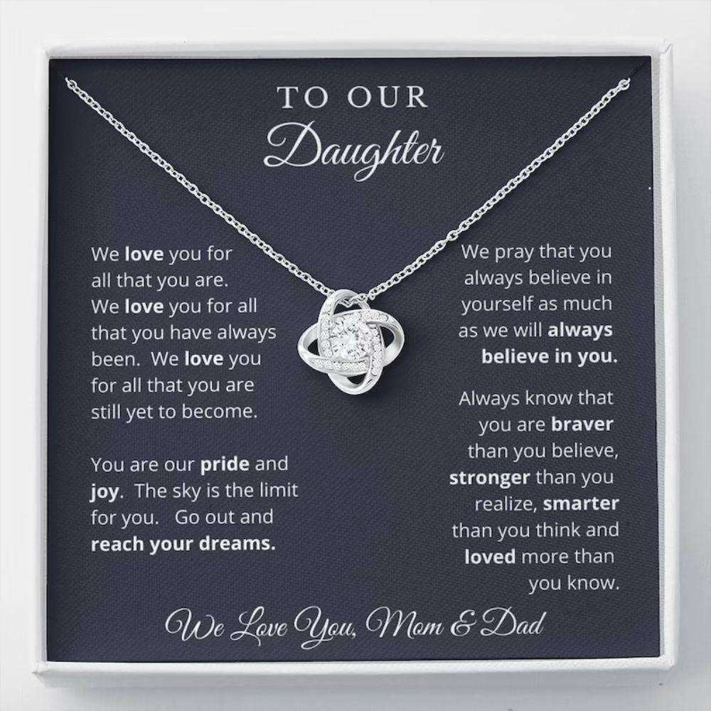 Daughter Necklace, Necklace Gift For Daughter From Mom And Dad, To Our Daughter Necklace Dughter's Day Rakva