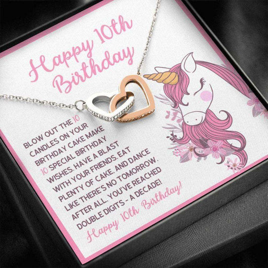 Daughter Necklace, Niece Necklace, 10Th Birthday Gift Necklace, Gift For 10 Year Old Niece, Tenth Birthday Gift For Granddaughter Dughter's Day Rakva