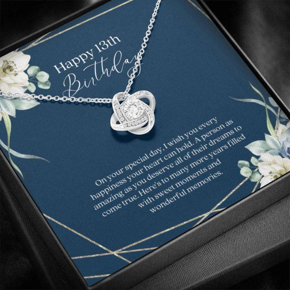 Daughter Necklace, Niece Necklace, Girls 13Th Birthday Love Knot Necklace Gift, Teen Girl Gifts Dughter's Day Rakva