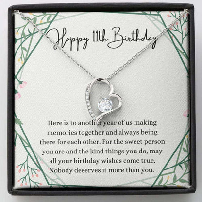 Daughter Necklace, Niece Necklace, Happy 11Th Birthday Necklace, Gift For 11Th Birthday, 11 Years Old Birthday Girl Dughter's Day Rakva