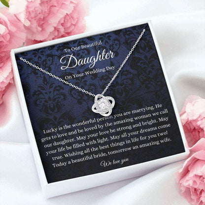 Daughter Necklace, Our Daughter Wedding Day Gift, To Bride Wedding From Mom Dad Dughter's Day Rakva