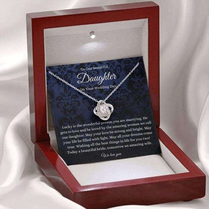 Daughter Necklace, Our Daughter Wedding Day Gift, To Bride Wedding From Mom Dad Dughter's Day Rakva