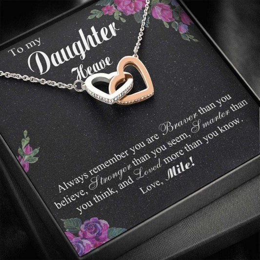 Daughter Necklace, Personalized Gift For Daughter, Valentines Day Gift To Daughter, Gift For Daughter, Gift From Dad/ Mom Dughter's Day Rakva