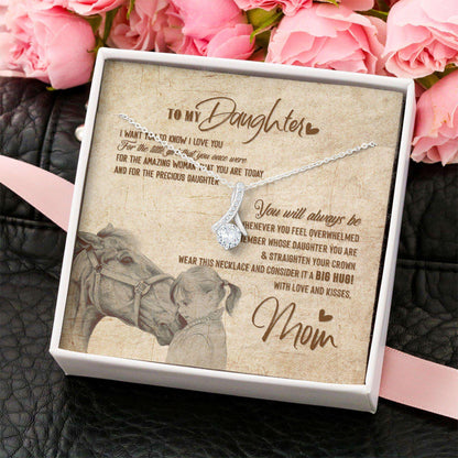 Daughter Necklace, Personalized Necklace To Daughter From Mom Horse “ Alluring Beauty Necklace Dughter's Day Rakva