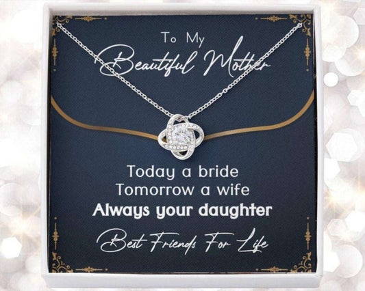 Daughter Necklace, Sentimental Bride To Mother Gift, Gift To Mom From Bride, Wedding Gift For Mom, Gift To Mom On Wedding Day Dughter's Day Rakva