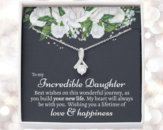 Daughter Necklace, Sentimental Daughter Wedding Gift, Mother Of The Bride Gift To Her Daughter, Wedding Gift For Daughter Dughter's Day Rakva