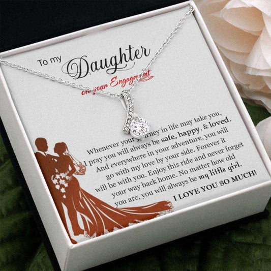 Daughter Necklace, Sentimental Engagement Gift For Daughter, Daughter Engaged Gift, Alluring Necklace Gift For Daughter On Her Engagement Event Dughter's Day Rakva