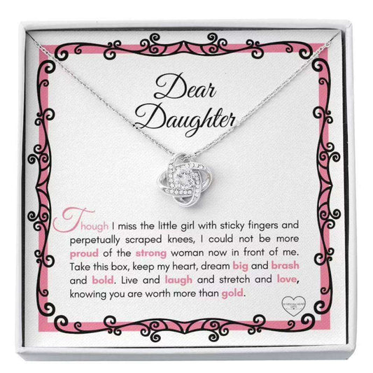 Daughter Necklace, Sentimental Necklace Gift For Your Daughter For Occasions, Happy Or Sad “ More Than Dughter's Day Rakva