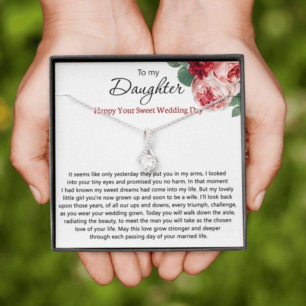 Daughter Necklace, Sentimental Wedding Gift For Bride From Mom, Bride Jewelry Gift From Mom, Daughter Gift On Wedding Day, Wedding Gift For Daughter Dughter's Day Rakva