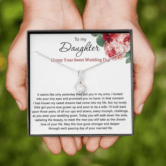 Daughter Necklace, Sentimental Wedding Gift For Bride From Mom, Bride Jewelry Gift From Mom, Daughter Gift On Wedding Day, Wedding Gift For Daughter Dughter's Day Rakva