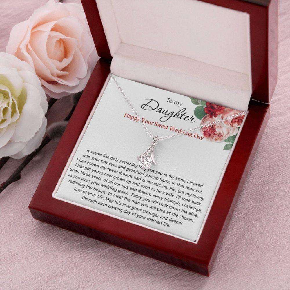 Daughter Necklace, Sentimental Wedding Gift For Bride From Mom, Bride Jewelry Gift From Mom, Daughter Gift On Wedding Day, Wedding Gift For Daughter Dughter's Day Rakva