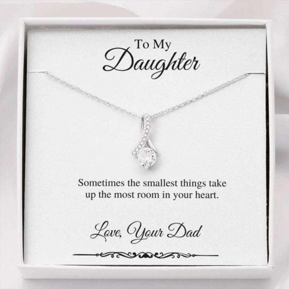 Daughter Necklace, Sometimes The Smallest Things Alluring Beauty Necklace Gift For Daughter Valentine Gift For My Daughter Dughter's Day Rakva