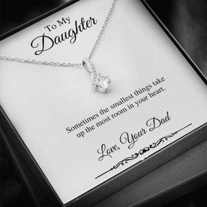 Daughter Necklace, Sometimes The Smallest Things Alluring Beauty Necklace Gift For Daughter Valentine Gift For My Daughter Dughter's Day Rakva