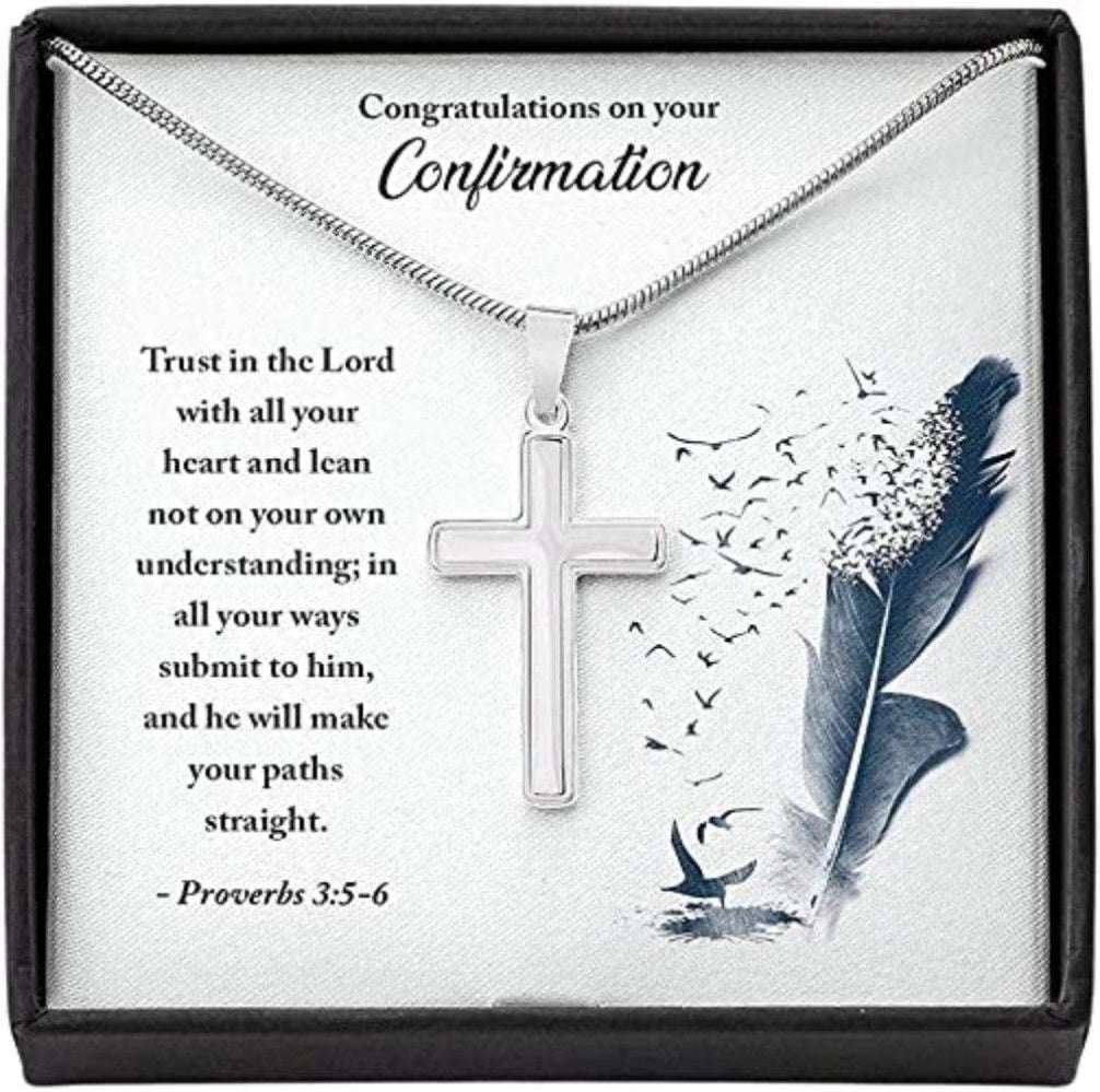 Daughter Necklace, Son Necklace, Confirmation Necklace Gift- Trust In The Lord Necklace Gift Gifts For Daughter Rakva