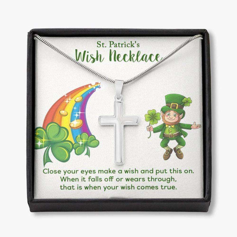 Daughter Necklace, Son Necklace, St. Patricks Day Gift For Kids, St. Patricks Wish Necklace For Boys, Wish Necklace For Girl Dughter's Day Rakva