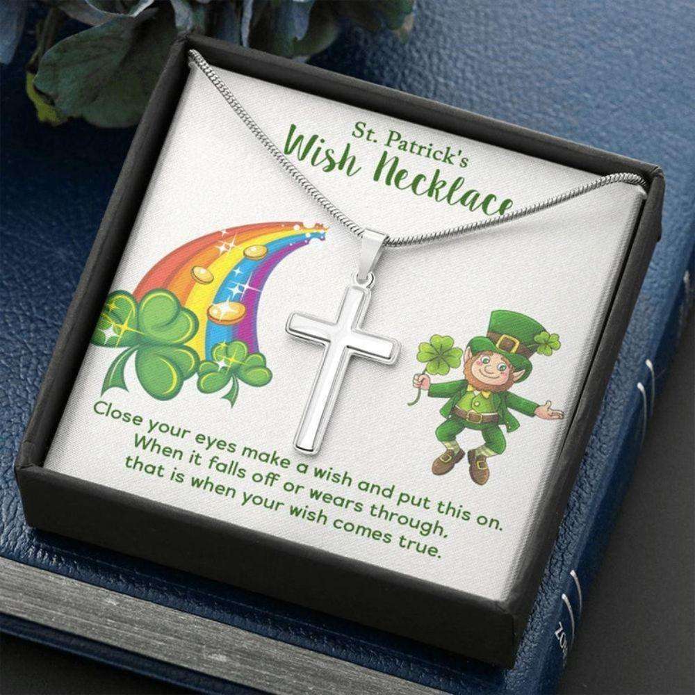 Daughter Necklace, Son Necklace, St. Patricks Day Gift For Kids, St. Patricks Wish Necklace For Boys, Wish Necklace For Girl Dughter's Day Rakva