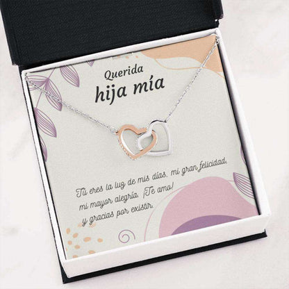 Daughter Necklace, Spanish Necklace Gift For Daughter “ Regalo Joya Hija “ Spanish Hija Love “ Collar De Coraz� Dughter's Day Rakva