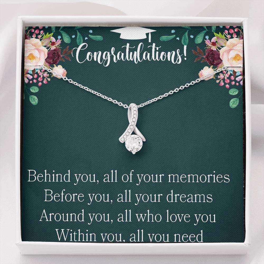 Daughter Necklace, Stepdaughter Necklace, Graduation Gifts Necklace For Daughter “ Motivational, New Grad, Graduate For Archievement Rakva