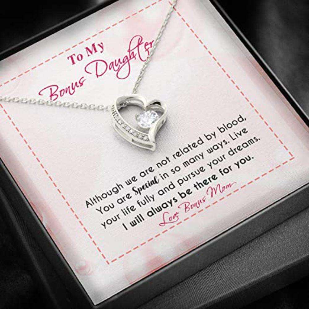 Daughter Necklace, Stepdaughter Necklace, To My Bonus Daughter Necklace “ Blood Special Full Purse Dream Always There Love Mother Dughter's Day Rakva