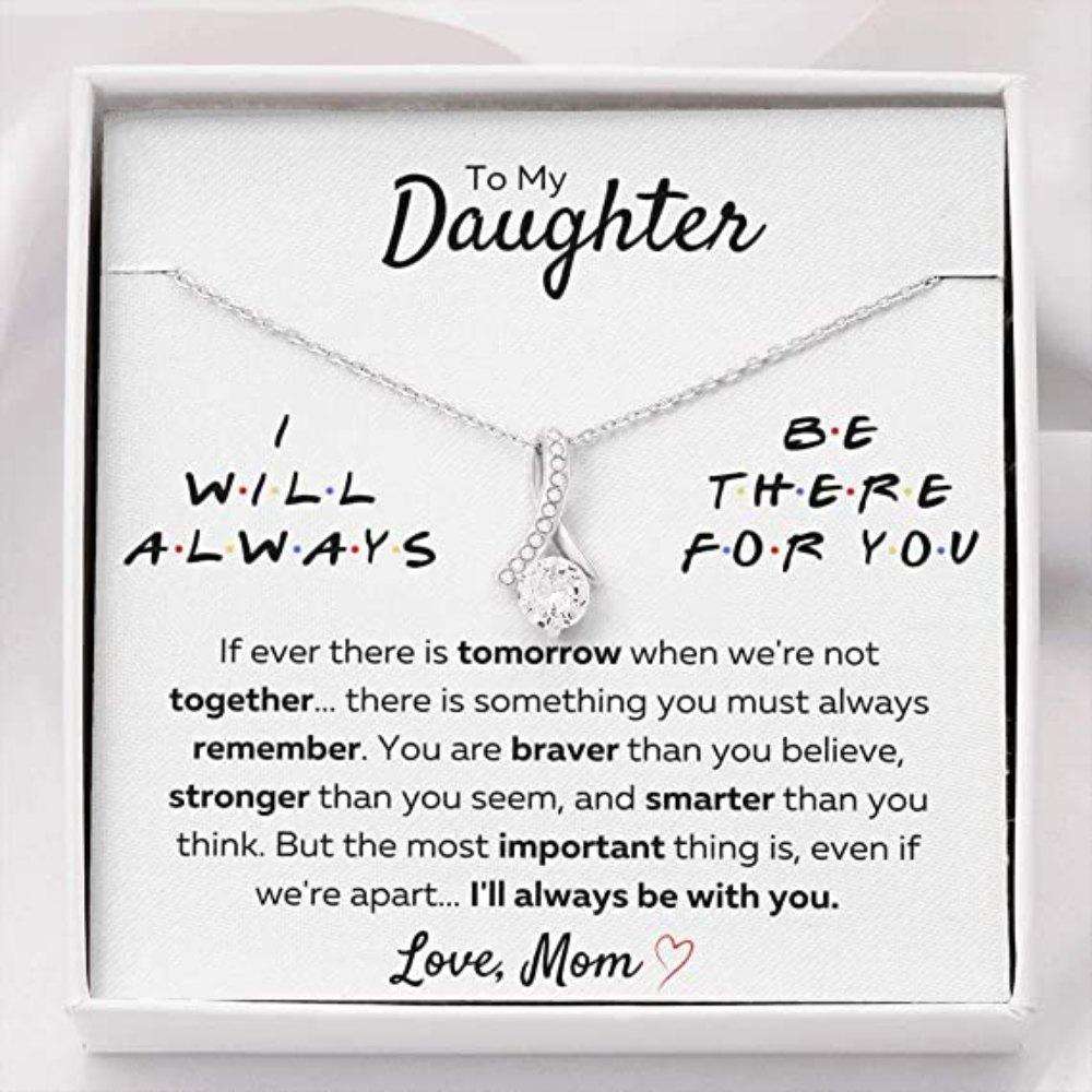 Daughter Necklace, Stepdaughter Necklace, To My Daughter From Mom Œthere For You “ Stronger Than You Seem” Necklace. Gift For Daughter Dughter's Day Rakva