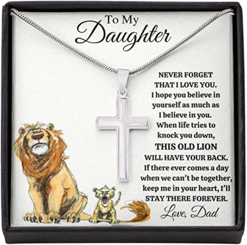 Daughter Necklace, Stepdaughter Necklace, To My Daughter Œthis Old Lion “ Drawing” Necklace. Gift For Daughter. Daughter Necklace Dughter's Day Rakva