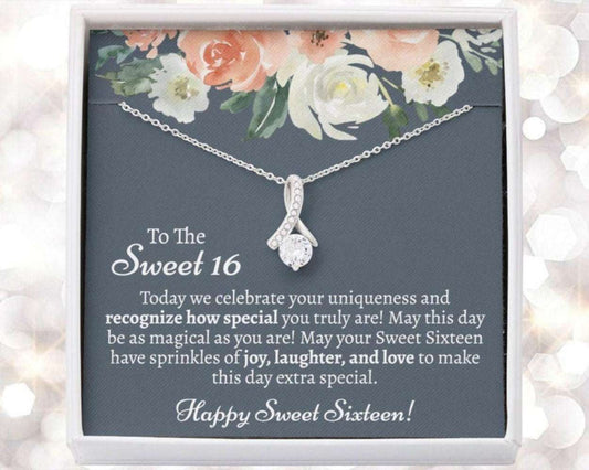 Daughter Necklace, Sweet 16 Gift For Girl, Sweet 16 Gift For Daughter From Mom, 16Th Birthday Necklace Gift For Daughter, Granddaughter Dughter's Day Rakva