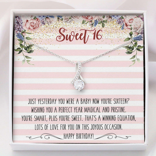 Daughter Necklace, Sweet Sixteen 16Th Birthday “ Alluring Beauty Necklace Dughter's Day Rakva