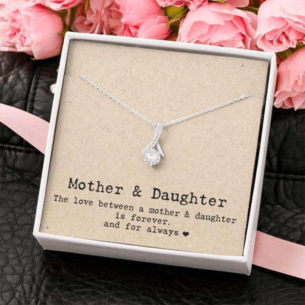 Daughter Necklace, The Love Between A Mother & Daughter Is Forever And For Always Necklace Dughter's Day Rakva