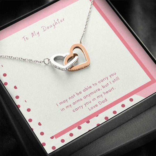 Daughter Necklace, To Daughter Carry In My Heart From Dad Dughter's Day Rakva