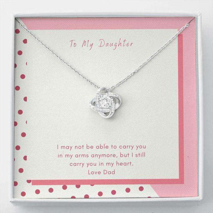 Daughter Necklace, To Daughter Carry In My Heart From Dad Stronger Together Dughter's Day Rakva