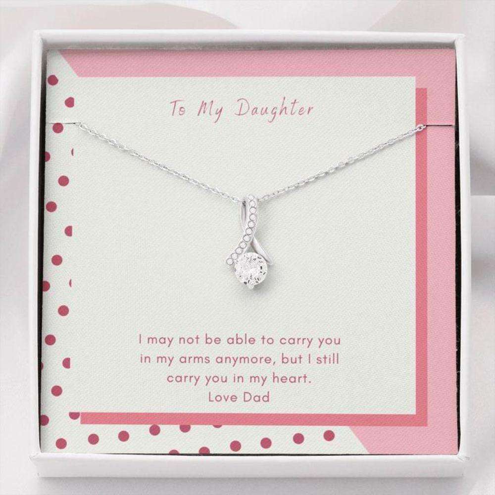 Daughter Necklace, To Daughter Carry In My Heart From Dad The Dughter's Day Rakva