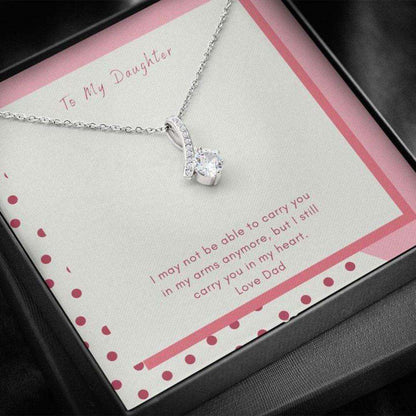 Daughter Necklace, To Daughter Carry In My Heart From Dad The Dughter's Day Rakva