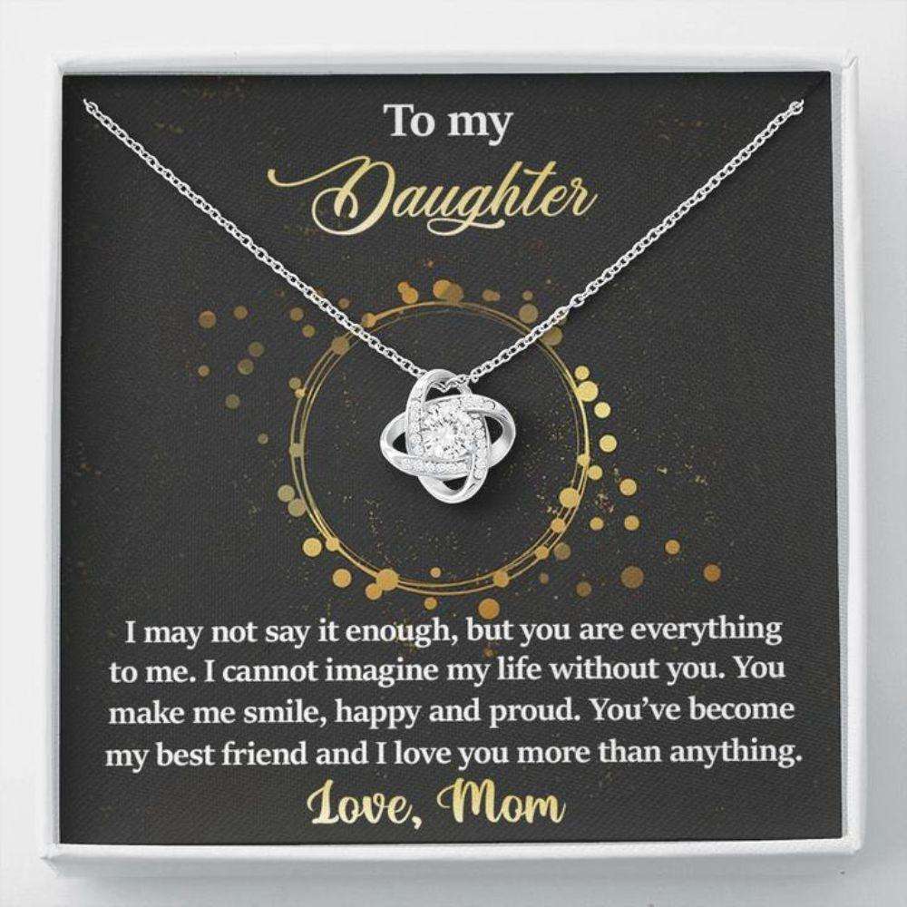 Daughter Necklace, To Daughter From Mom “ Everything To Me “ Gift Necklace Message Card Dughter's Day Rakva