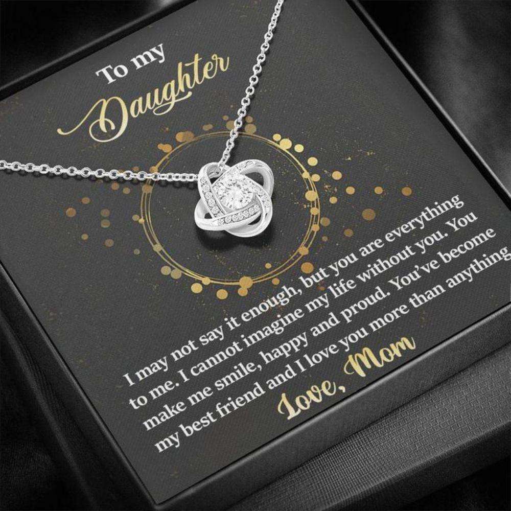 Daughter Necklace, To Daughter From Mom “ Everything To Me “ Gift Necklace Message Card Dughter's Day Rakva