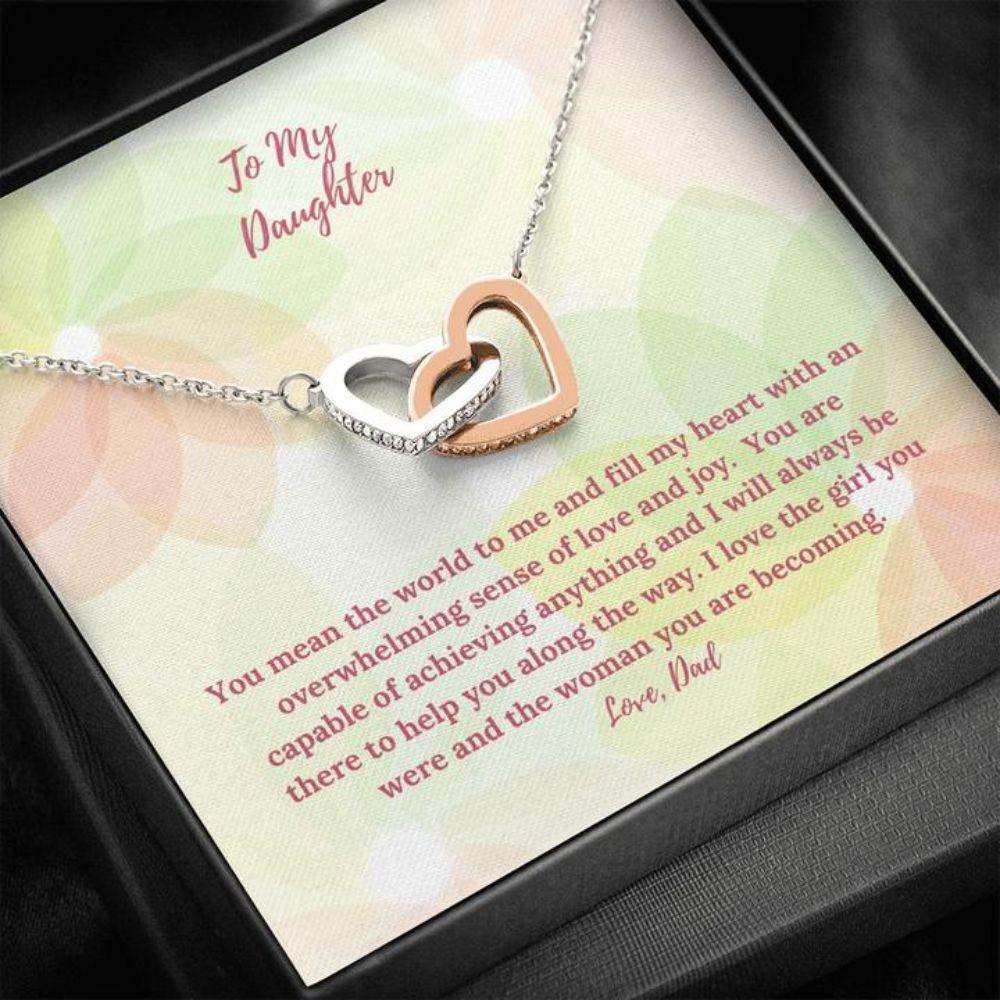 Daughter Necklace, To Daughter Gift From Dad Light Floral Dughter's Day Rakva