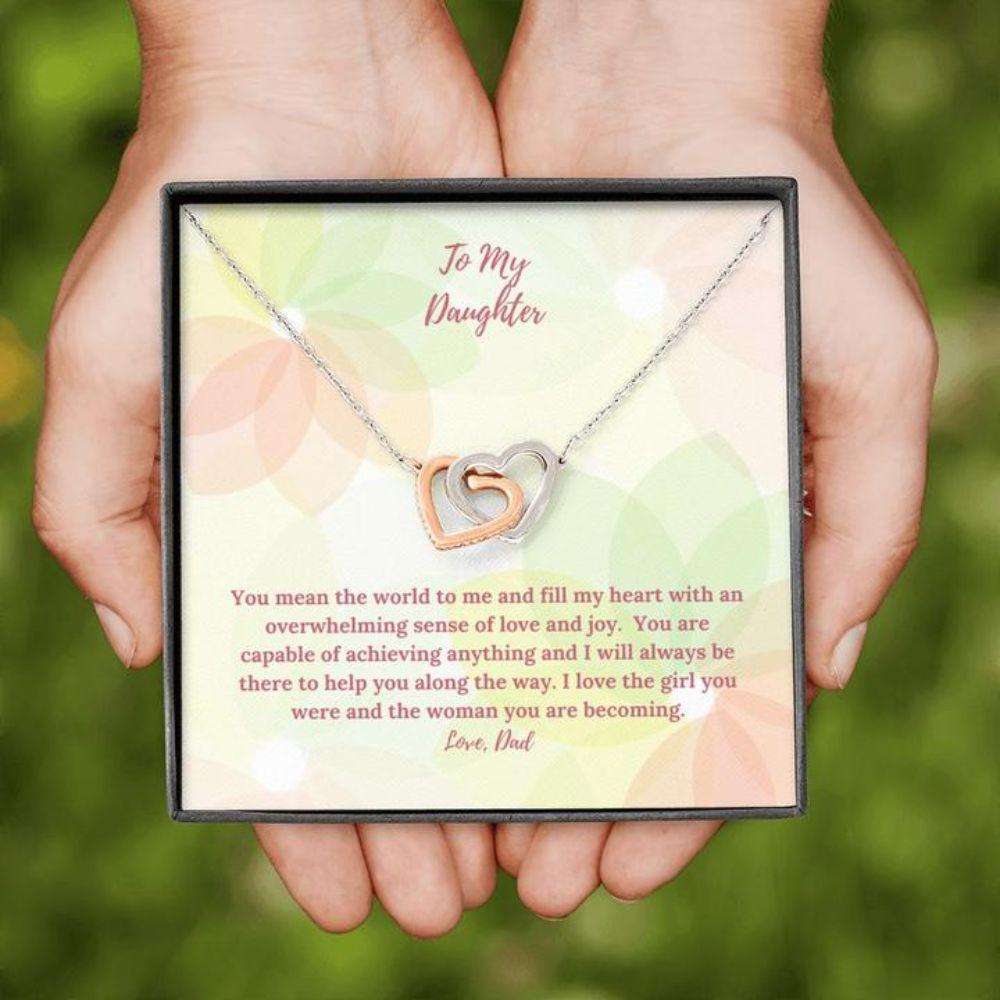 Daughter Necklace, To Daughter Gift From Dad Light Floral Dughter's Day Rakva