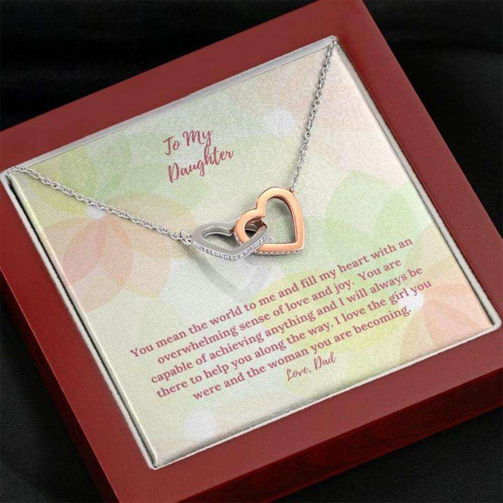 Daughter Necklace, To Daughter Gift From Dad Light Floral Dughter's Day Rakva